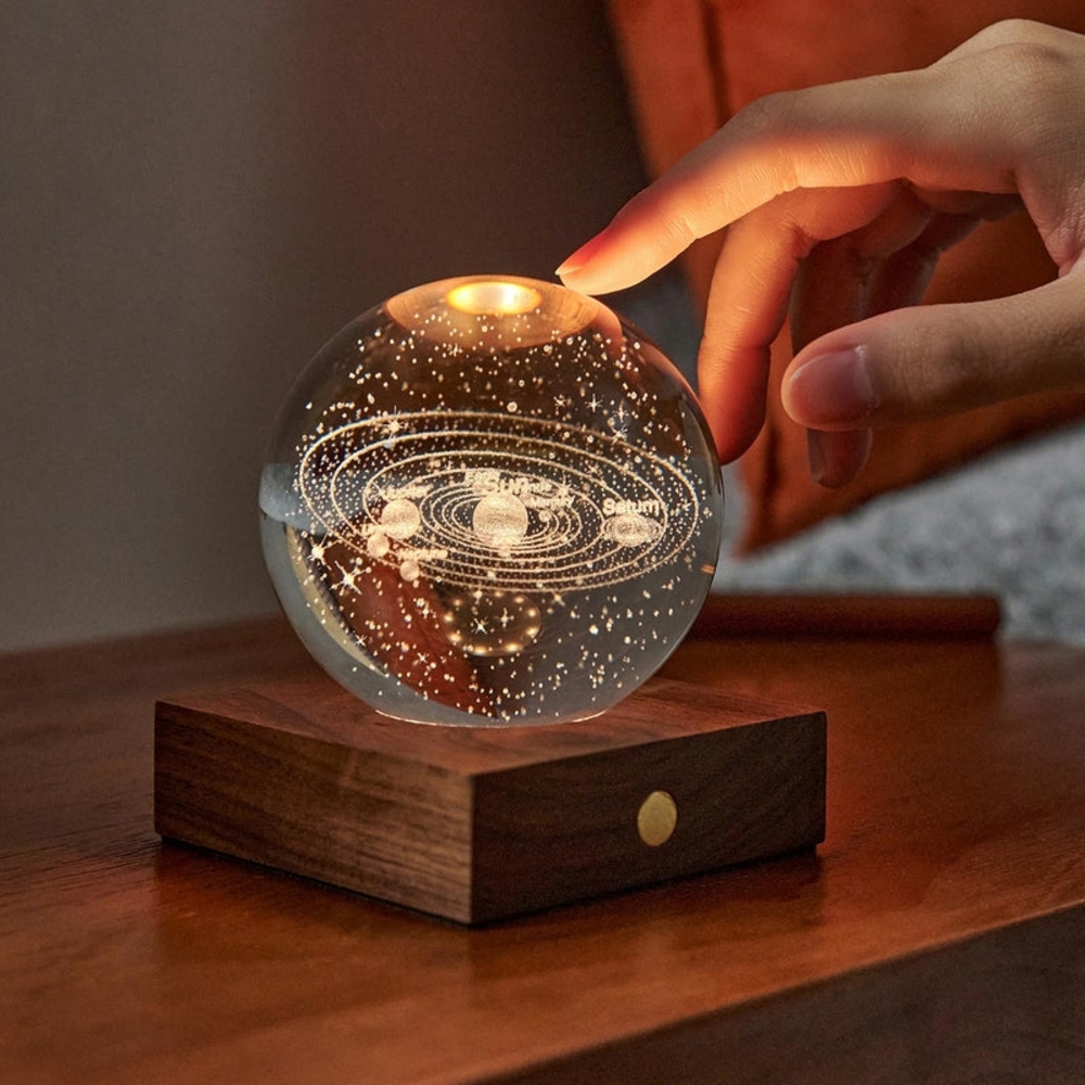 NEW - Amber Crystal Rechargable AdjusLight by Ginkgo Design Space Galaxy Design